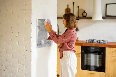 Lavagna magnetica cancellabile a secco con decorazione effetto marmo