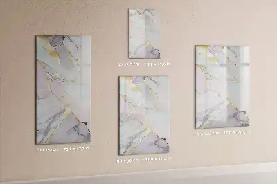 Lavagna magnetica cancellabile a secco con decorazione effetto marmo