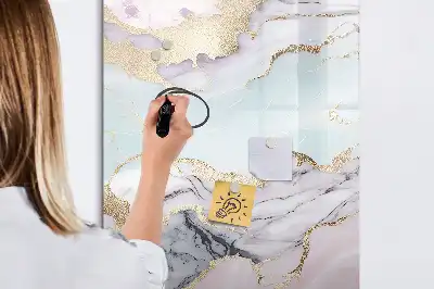 Lavagna magnetica cancellabile a secco effetto marmo