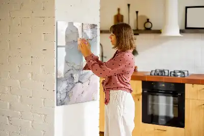 Lavagna magnetica cancellabile a secco effetto marmo