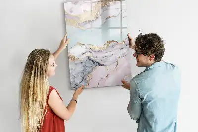 Lavagna magnetica cancellabile a secco effetto marmo