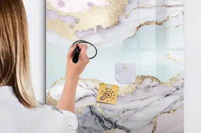 Lavagna magnetica cancellabile a secco effetto marmo