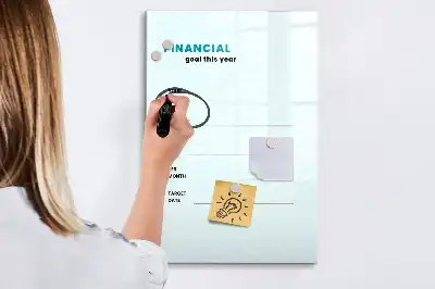 Lavagna magnetica cancellabile a secco pianificatore finanziario