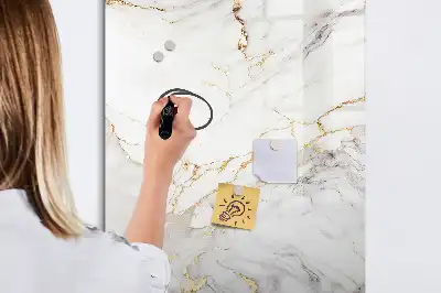 Lavagna magnetica cancellabile a secco con design effetto marmo decorativo