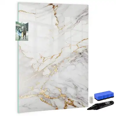 Lavagna magnetica cancellabile a secco con design effetto marmo decorativo