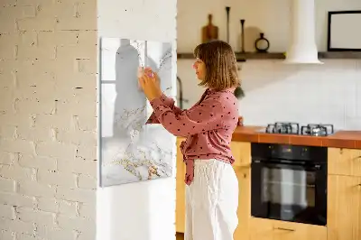 Lavagna magnetica cancellabile a secco con design effetto marmo decorativo