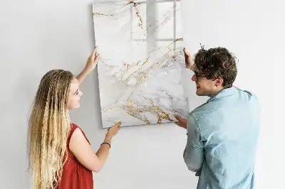 Lavagna magnetica cancellabile a secco con design effetto marmo decorativo