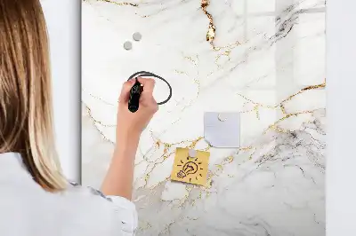 Lavagna magnetica cancellabile a secco con design effetto marmo decorativo