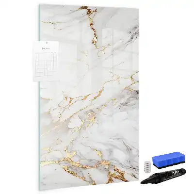 Lavagna magnetica cancellabile a secco con design effetto marmo decorativo
