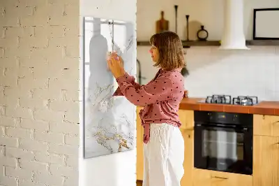 Lavagna magnetica cancellabile a secco con design effetto marmo decorativo