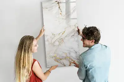 Lavagna magnetica cancellabile a secco con design effetto marmo decorativo