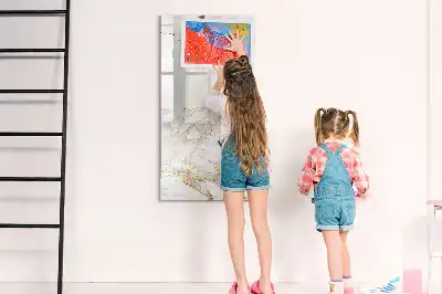 Lavagna magnetica cancellabile a secco con design effetto marmo decorativo