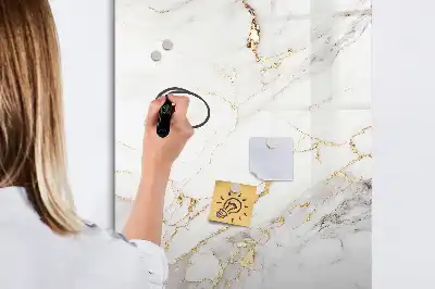 Lavagna magnetica cancellabile a secco con design effetto marmo decorativo