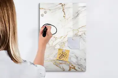 Lavagna magnetica cancellabile a secco con design effetto marmo decorativo