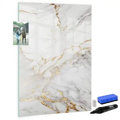 Lavagna magnetica cancellabile a secco con design effetto marmo decorativo