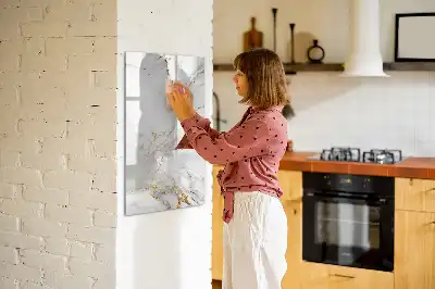 Lavagna magnetica cancellabile a secco con design effetto marmo decorativo