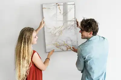 Lavagna magnetica cancellabile a secco con design effetto marmo decorativo
