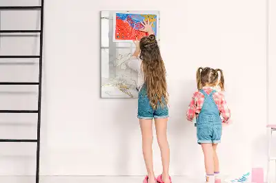 Lavagna magnetica cancellabile a secco con design effetto marmo decorativo