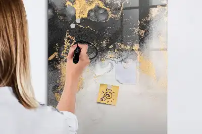Lavagna magnetica cancellabile a secco con motivo astratto effetto marmo