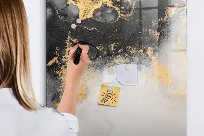 Lavagna magnetica cancellabile a secco con motivo astratto effetto marmo