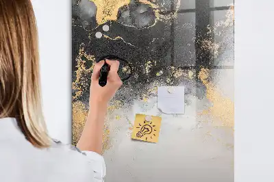Lavagna magnetica cancellabile a secco con motivo astratto effetto marmo