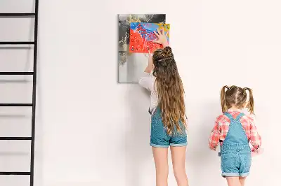 Lavagna magnetica cancellabile a secco con motivo astratto effetto marmo
