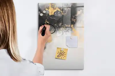Lavagna magnetica cancellabile a secco con motivo astratto effetto marmo