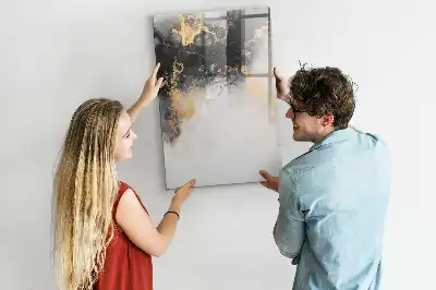Lavagna magnetica cancellabile a secco con motivo astratto effetto marmo