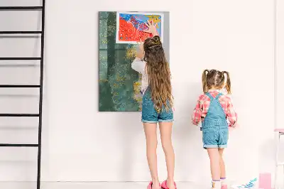 Lavagna magnetica cancellabile a secco con motivo decorativo