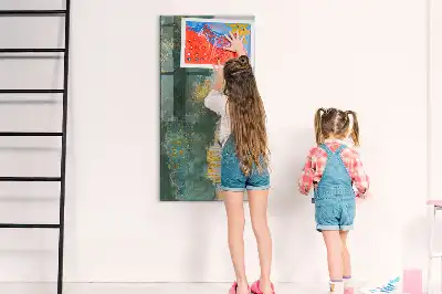 Lavagna magnetica cancellabile a secco con motivo decorativo