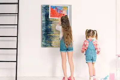 Lavagna magnetica cancellabile a secco con motivo decorativo