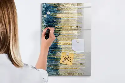 Lavagna magnetica cancellabile a secco con motivo decorativo