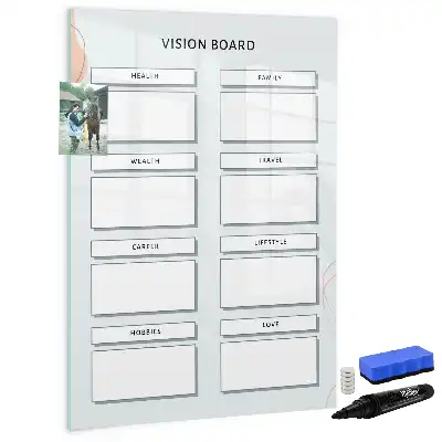 Lavagna magnetica cancellabile a secco vision board