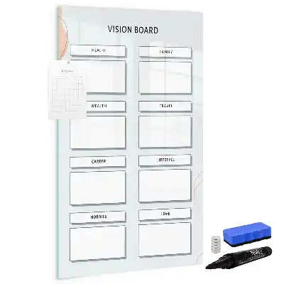 Lavagna magnetica cancellabile a secco vision board