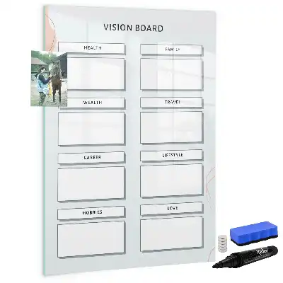Lavagna magnetica cancellabile a secco vision board