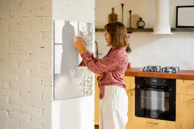 Lavagna magnetica cancellabile a secco con decoro a fiori delicati