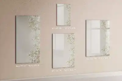 Lavagna magnetica cancellabile a secco con decoro a fiori delicati