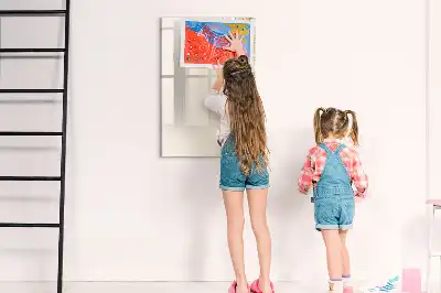 Lavagna magnetica cancellabile a secco con decoro a fiori delicati