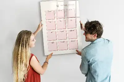 Lavagna magnetica cancellabile a secco calendario per i compleanni