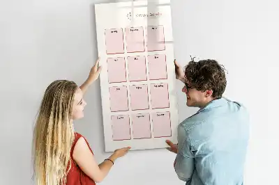 Lavagna magnetica cancellabile a secco calendario per i compleanni