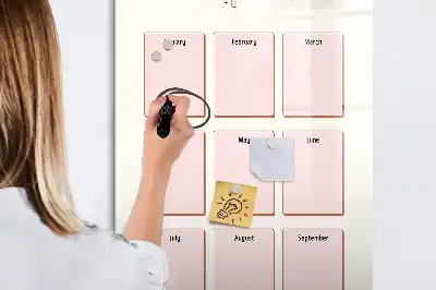 Lavagna magnetica cancellabile a secco calendario per i compleanni