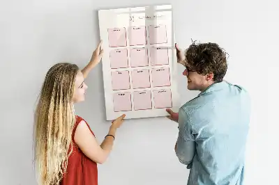 Lavagna magnetica cancellabile a secco calendario per i compleanni