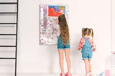 Lavagna magnetica cancellabile a secco modello Rose