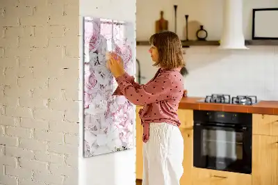Lavagna magnetica cancellabile a secco modello Rose