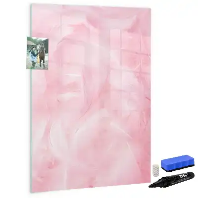 Lavagna magnetica cancellabile a secco decorazione con piume delicate