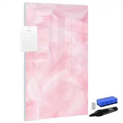Lavagna magnetica cancellabile a secco decorazione con piume delicate