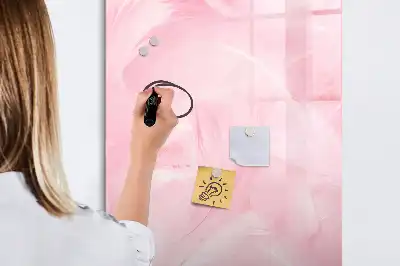 Lavagna magnetica cancellabile a secco decorazione con piume delicate