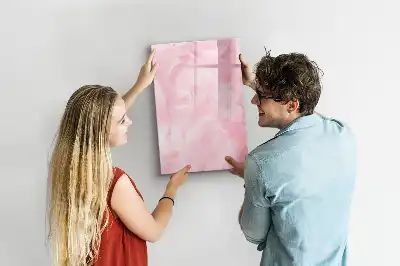Lavagna magnetica cancellabile a secco decorazione con piume delicate