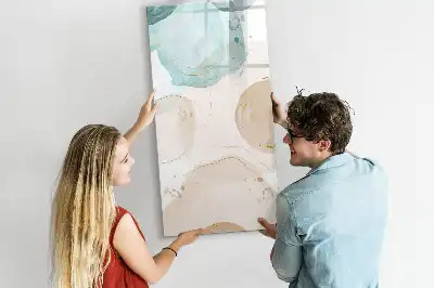 Lavagna magnetica cancellabile a secco motivo macchie pastello