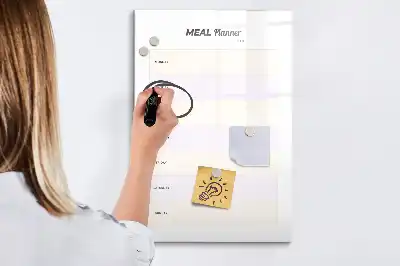 Pianificatore dei pasti lavagna magnetica cancellabile a secco